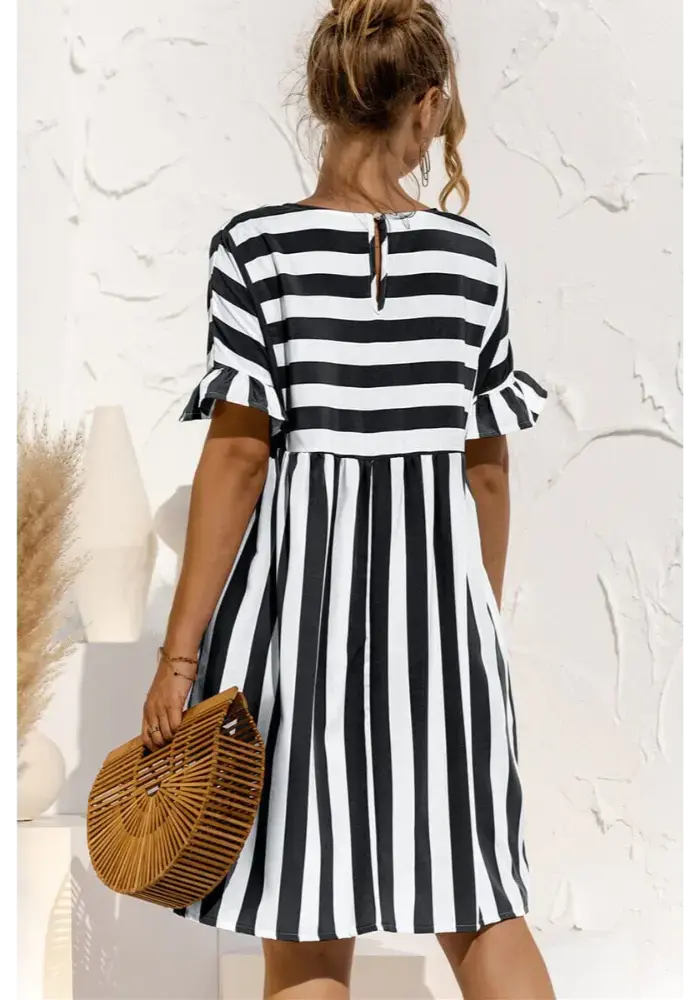 Vestido Íris Midi Listrado Dress11