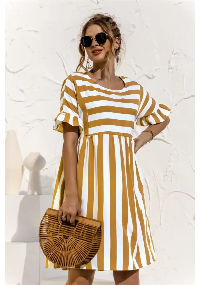 Vestido Íris Midi Listrado Dress11