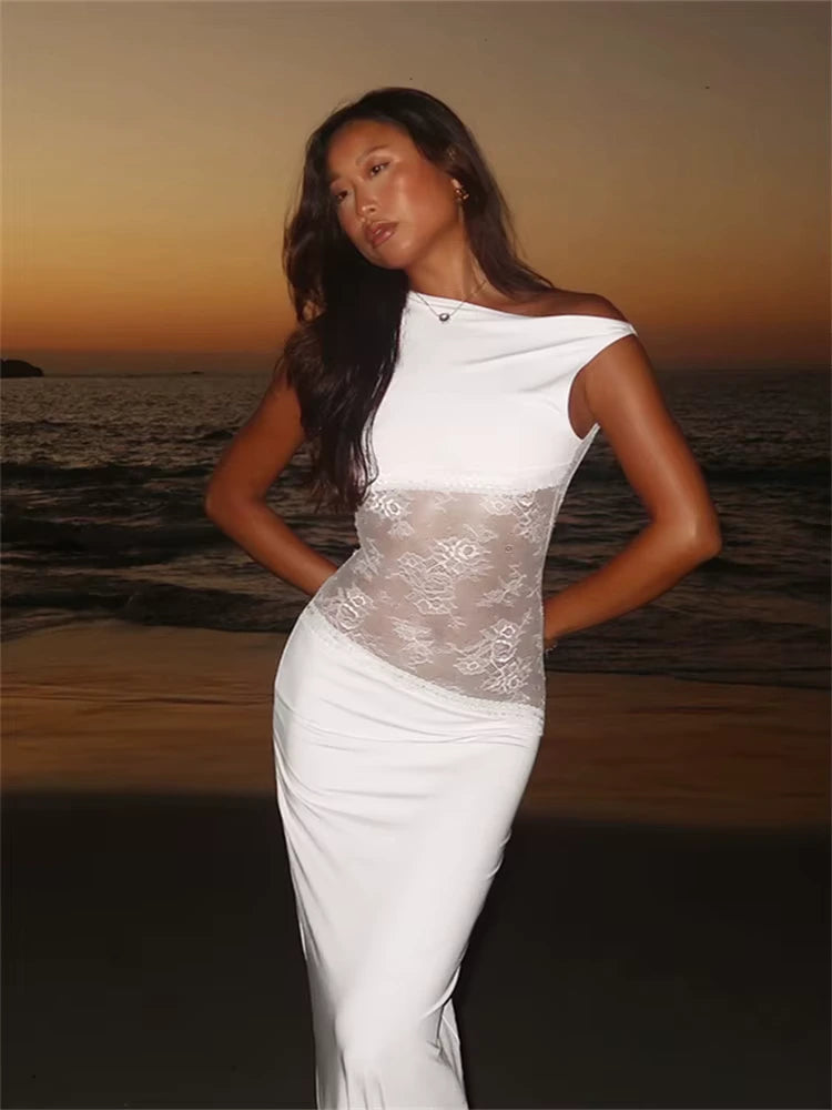 Vestido Longo Obsession Slim com Renda Dress11
