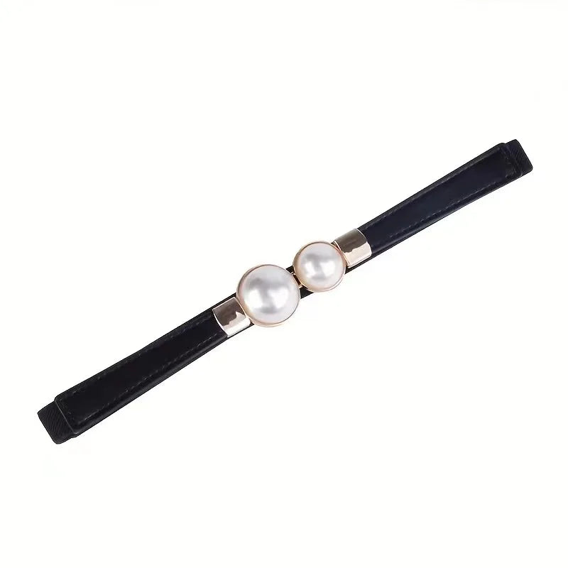 Cinto Élégance Feminino - Pérolas e Couro PU