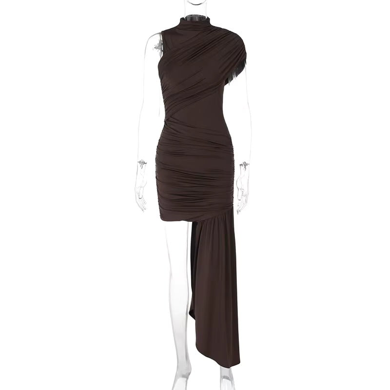 Vestido Thalía Drapeado Assimétrico Dress11
