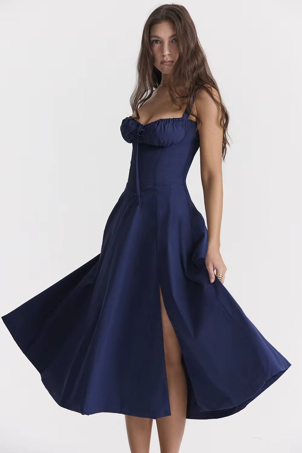 Vestido Valentina Midi e Cintura Marcada Dress11