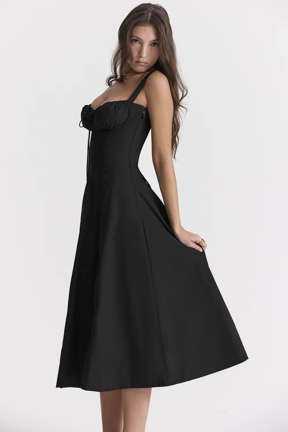 Vestido Valentina Midi e Cintura Marcada Dress11