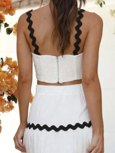 Conjunto Dafne - Cropped e Saia Longa
