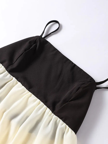 Vestido Longo Milano Bicolor - Minimalista Dress11