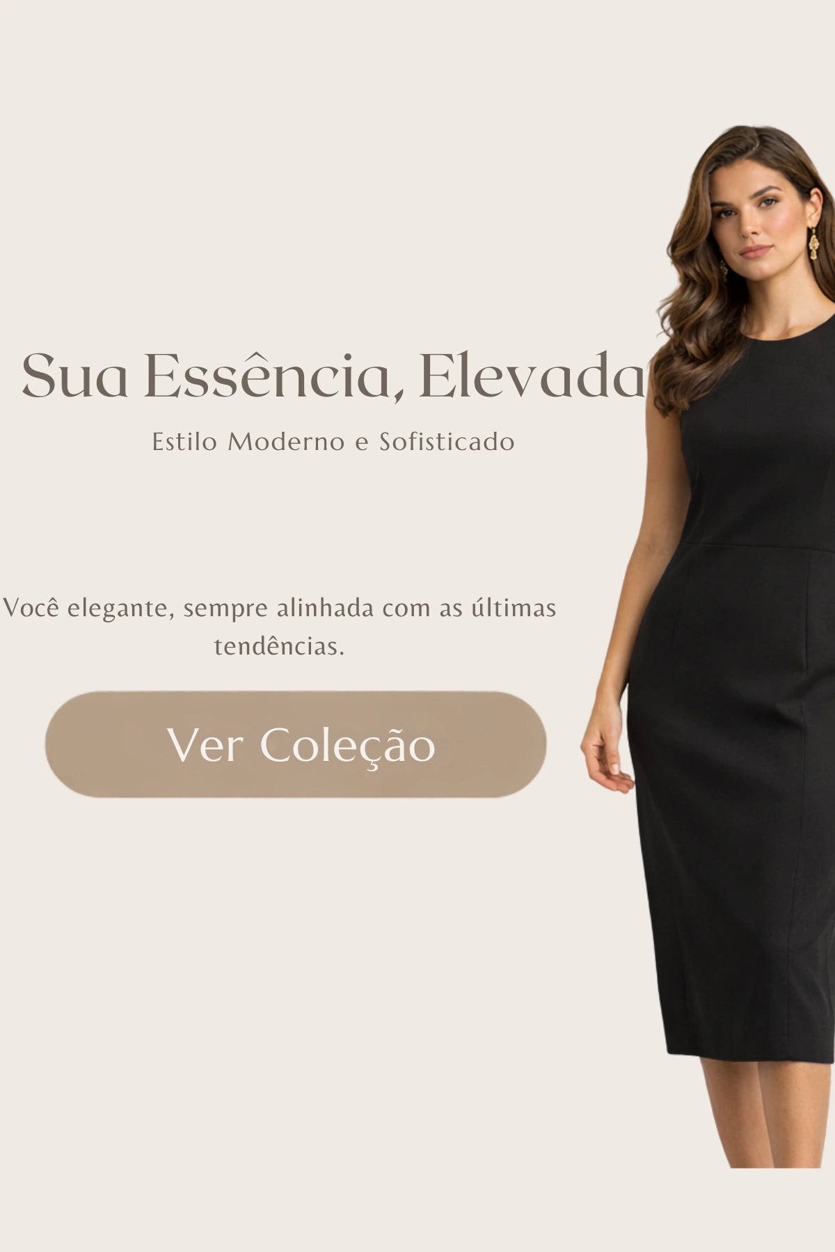 Vestido feminino elegante com corte moderno e acabamento refinado