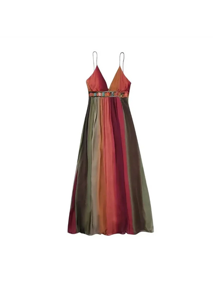 Vestido Longo Rainbow - Estilo Boho Dress11