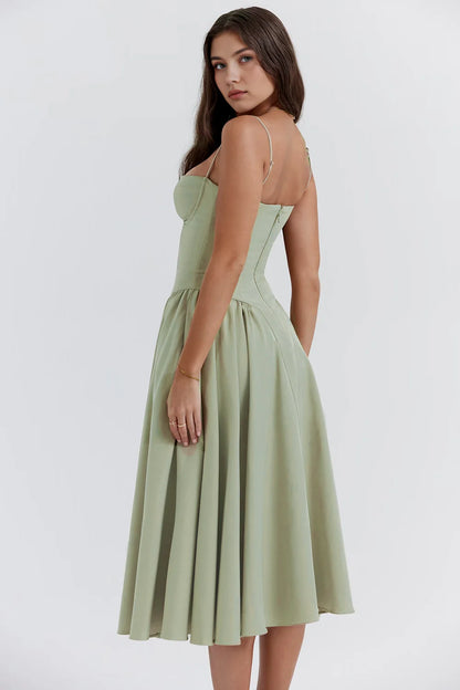 Vestido - Midi Isadora -Cintura Baixa Dress11