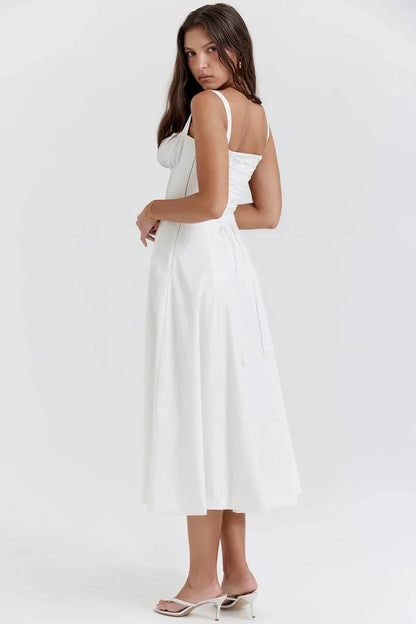 Vestido Emily   Midi e Cintura Marcada Dress11