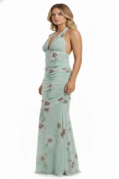 Vestido Longo Tule Dora Dress Eleven em tule premium com leve transparência e corte alongado que valoriza a figura.