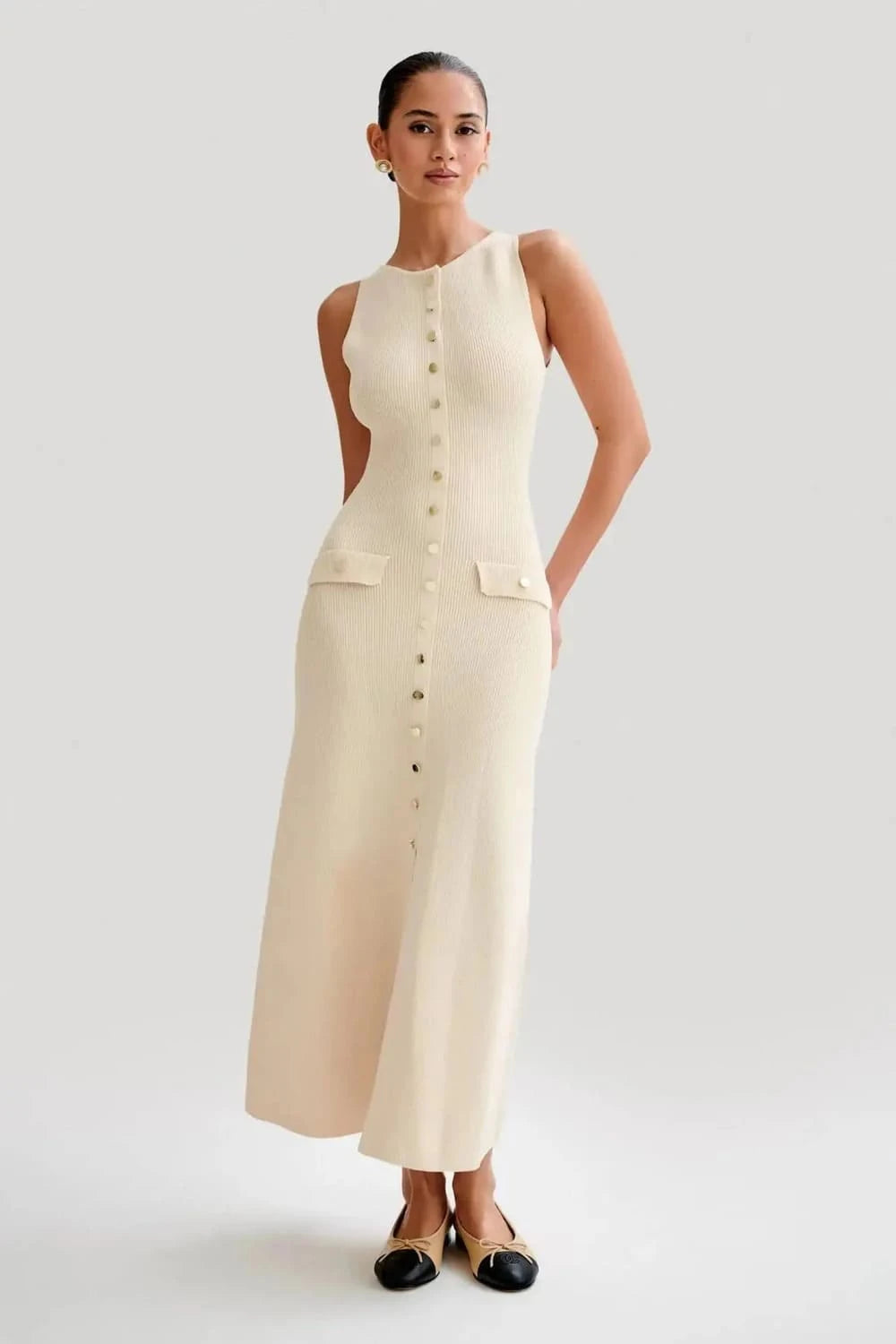 Vestido Midi Eloise Canelado