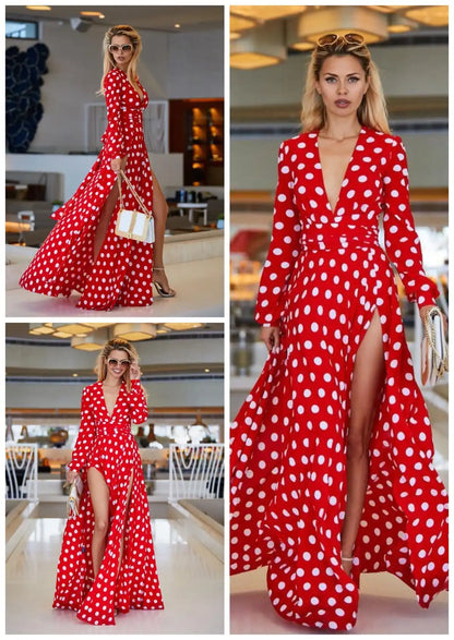 Vestido Helena Poá Long Dress11