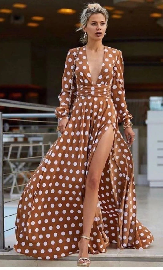 Vestido Helena Poá Long Dress11