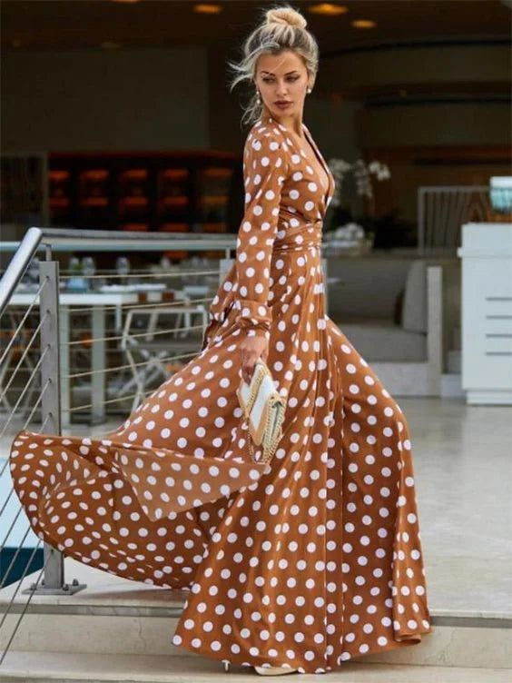 Vestido Helena Poá Long Dress11