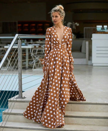 Vestido Helena Poá Long Dress11